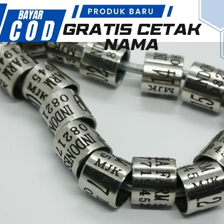 RING BURUNG BAJA KETOK 1CM 23 | CUSTOM CETAK NAMA | MERPATI | DLL