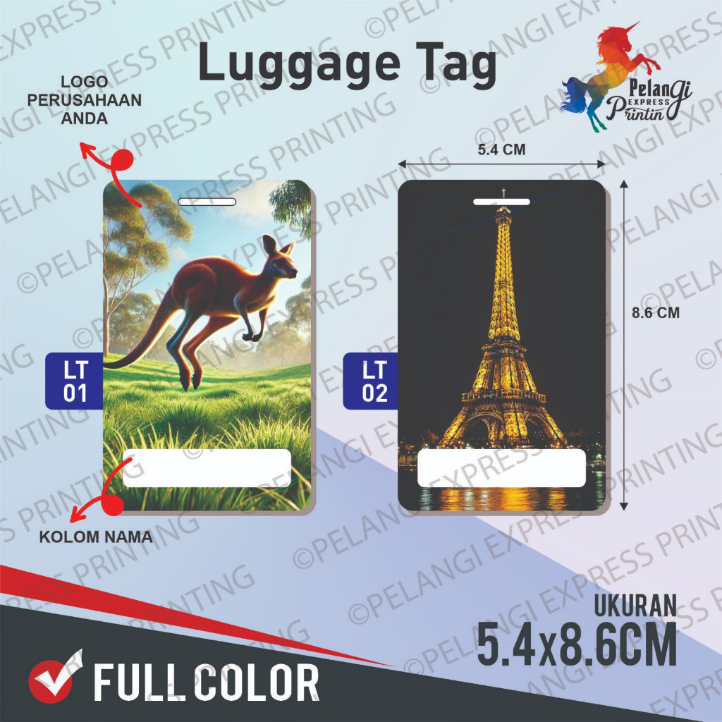 Luggage Tag | Bag Tag | Name Tag | Tag Koper | Label Koper | Gantungan Koper