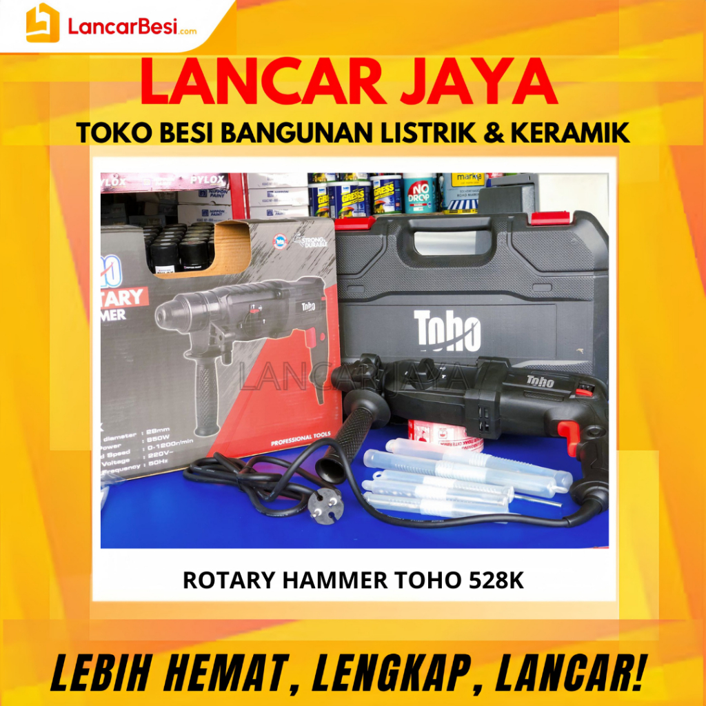 Mesin Bor Atau Rotary Hammer Toho 528K Profesional Tools