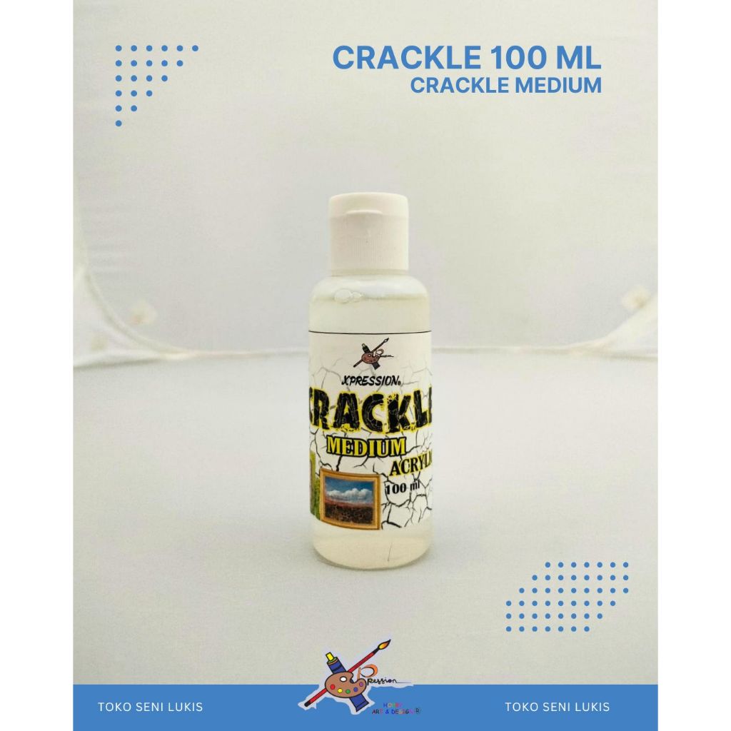 XP CRACKLE MEDIUM 100ML PELAPIS CAT ACRYLIK SEBELUM MENGAPLIKASIKAN CRACKLE PAINT
