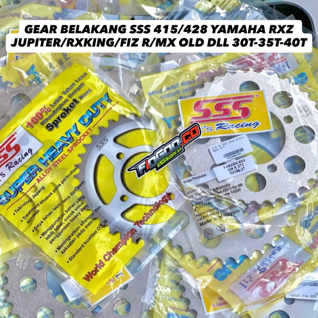 GEAR BELAKANG SSS YAMAHA RXZ 415/428 GEAR RX KING FIZ R JUPITER RXZ GEAR BELAKANG RXZ SSS GEAR SSS 4