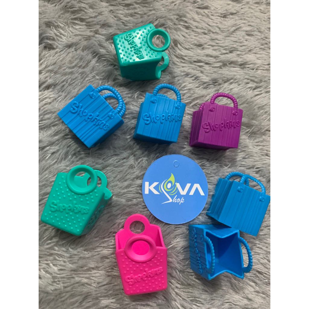 miniatur tas belanja shopkins moose mini goodie bag mainan rumahan perabotan tas belanja