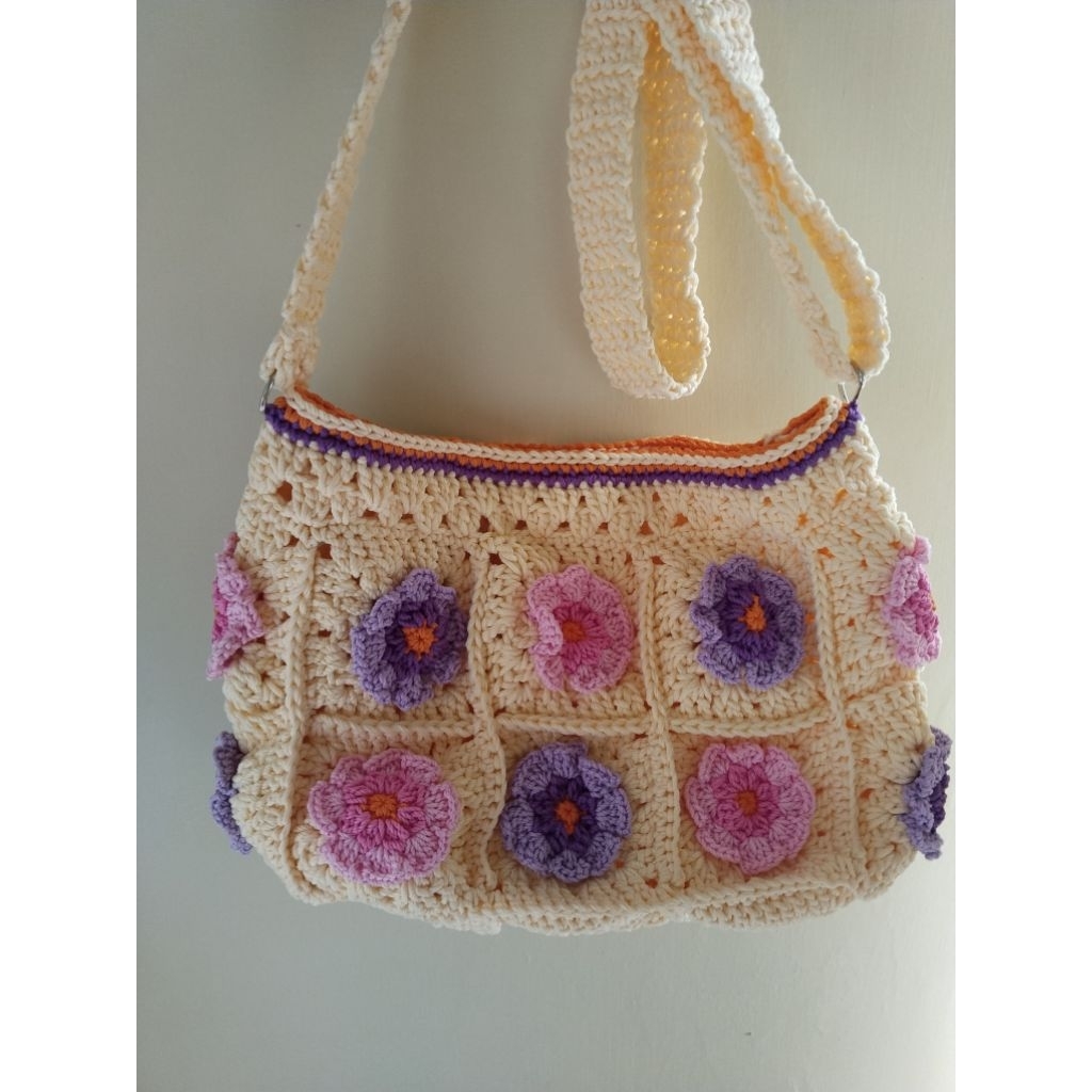 aneka tas slempang rajut//