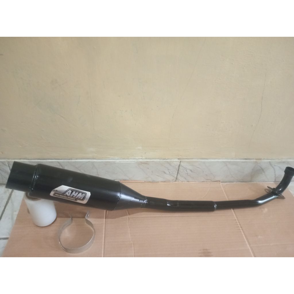 KNALPOT AHM HITAM SUPRA JUPITER REVO KARISMA ALL BEBEK