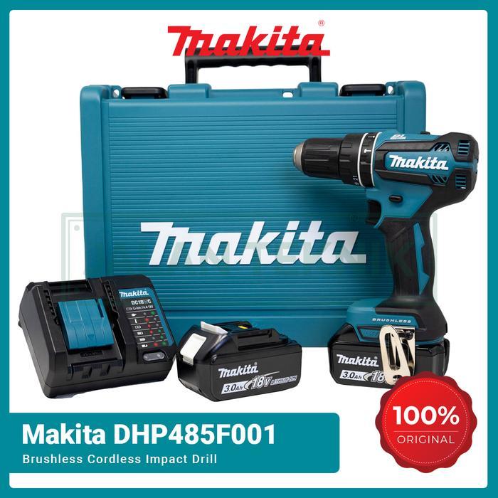 Mesin Bor Baterai Makita DHP485F001 Cordless Impact Drill Brushless DHP 485 F001