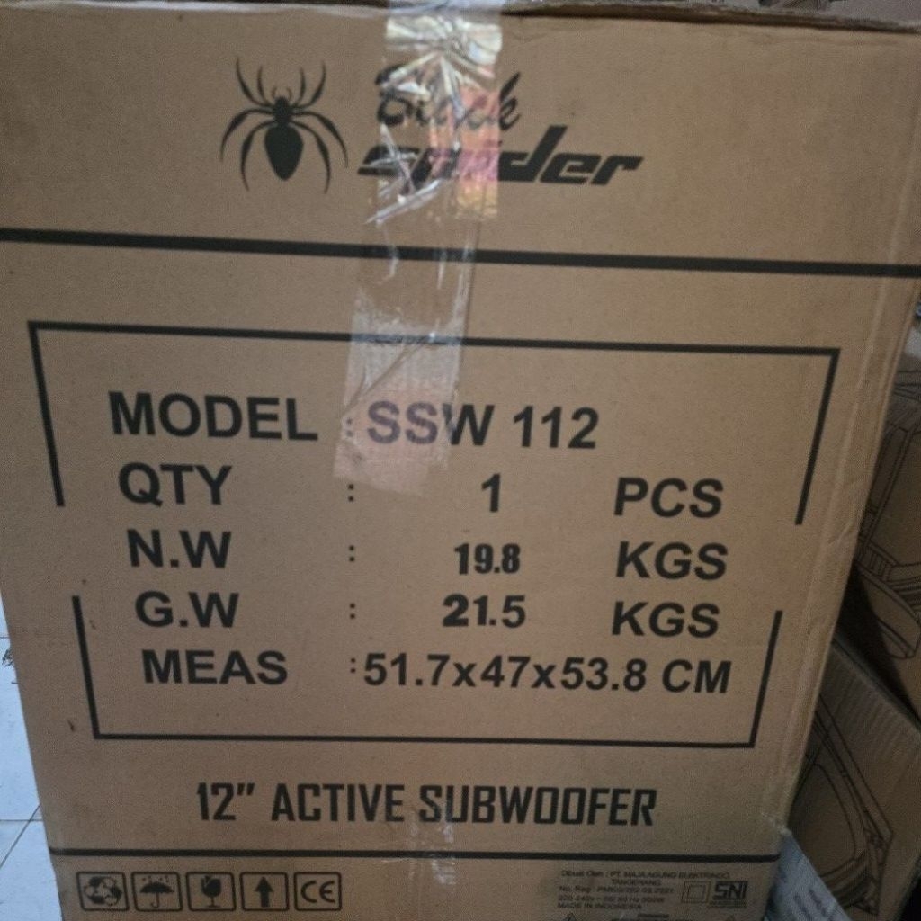 SPEAKER AKTIF 12in SUBWOOFER SSW 112 BLACK SPIDER