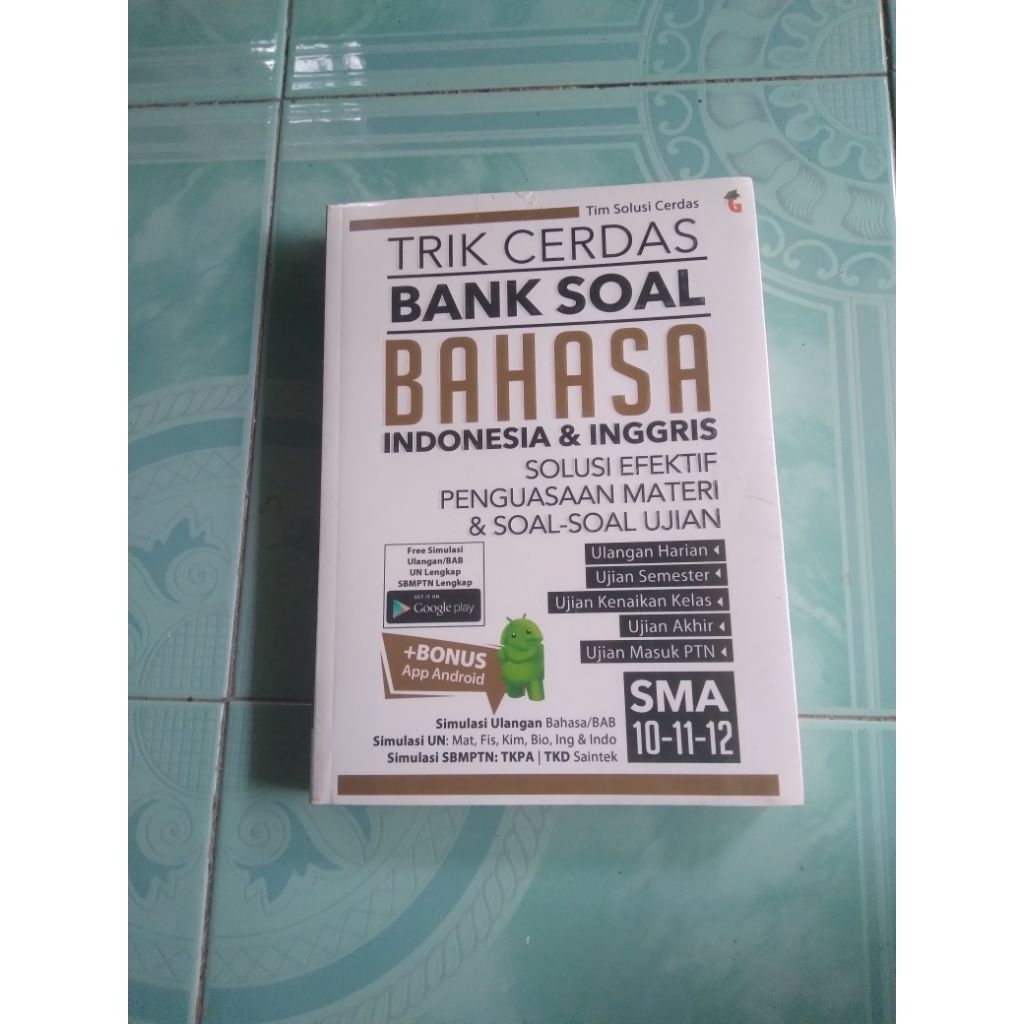 Buku Trik Cerdas Bank Soal Bahasa indonesia dan Bahasa Inggris