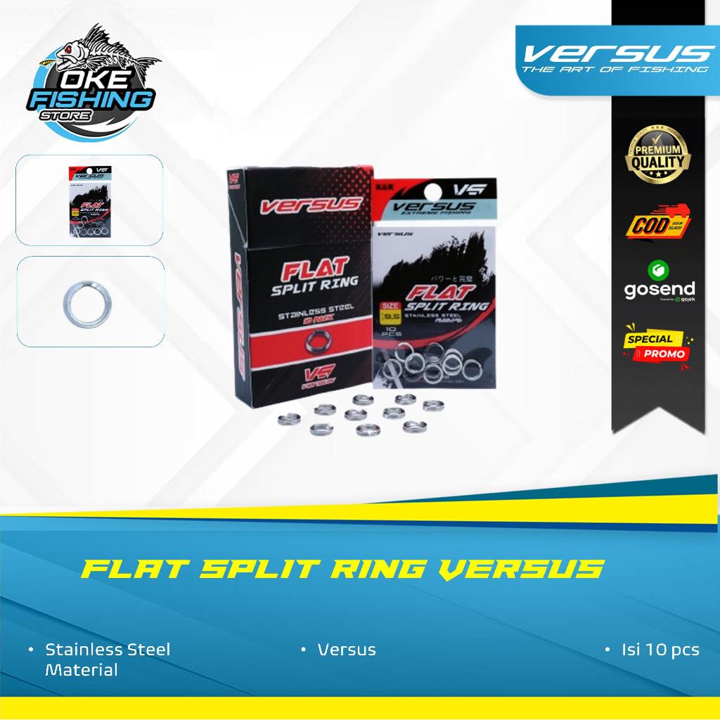 Flat Split Ring Pancing Versus – Stainless Steel Anti Karat | Cincin Sambung untuk Kail, Umpan, Lead