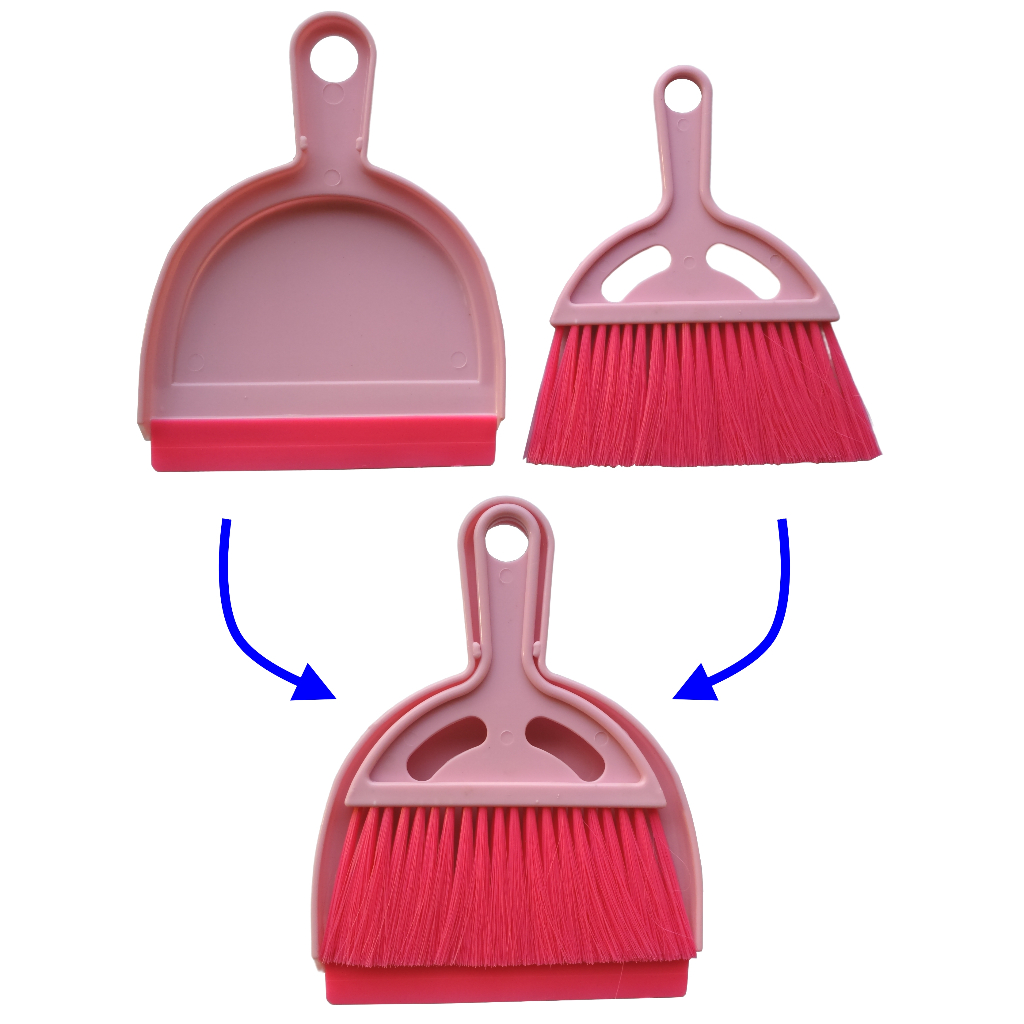 Sapu mobil atau Sapu kecil dan pengki / cikrak 1 set merek Nagata