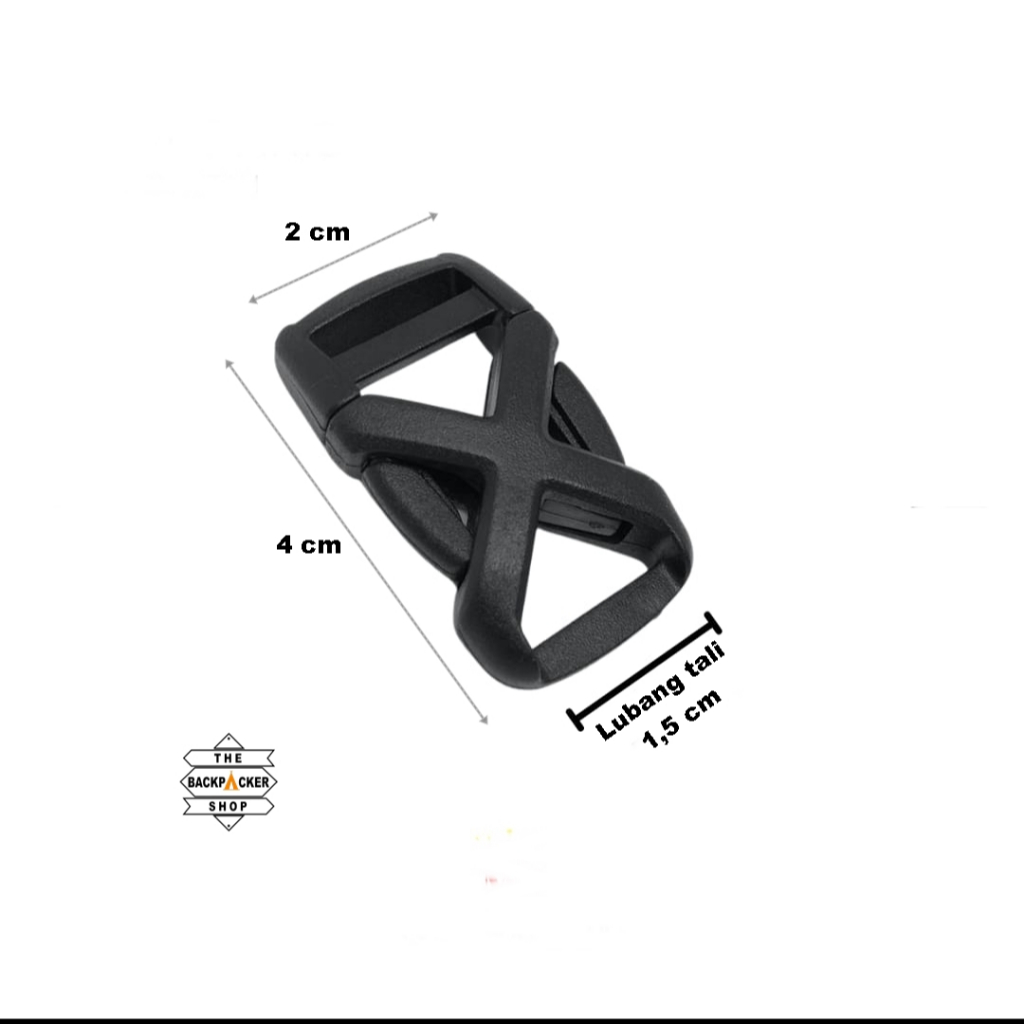 Kunci sodok buckle pengencang tali tas