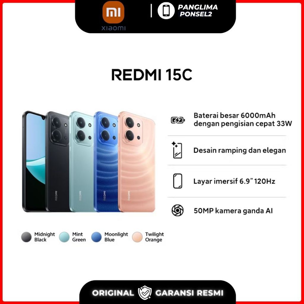 Xiaomi Redmi 15C 6/128 GB & 8/256 GB NFC 6000 mAh