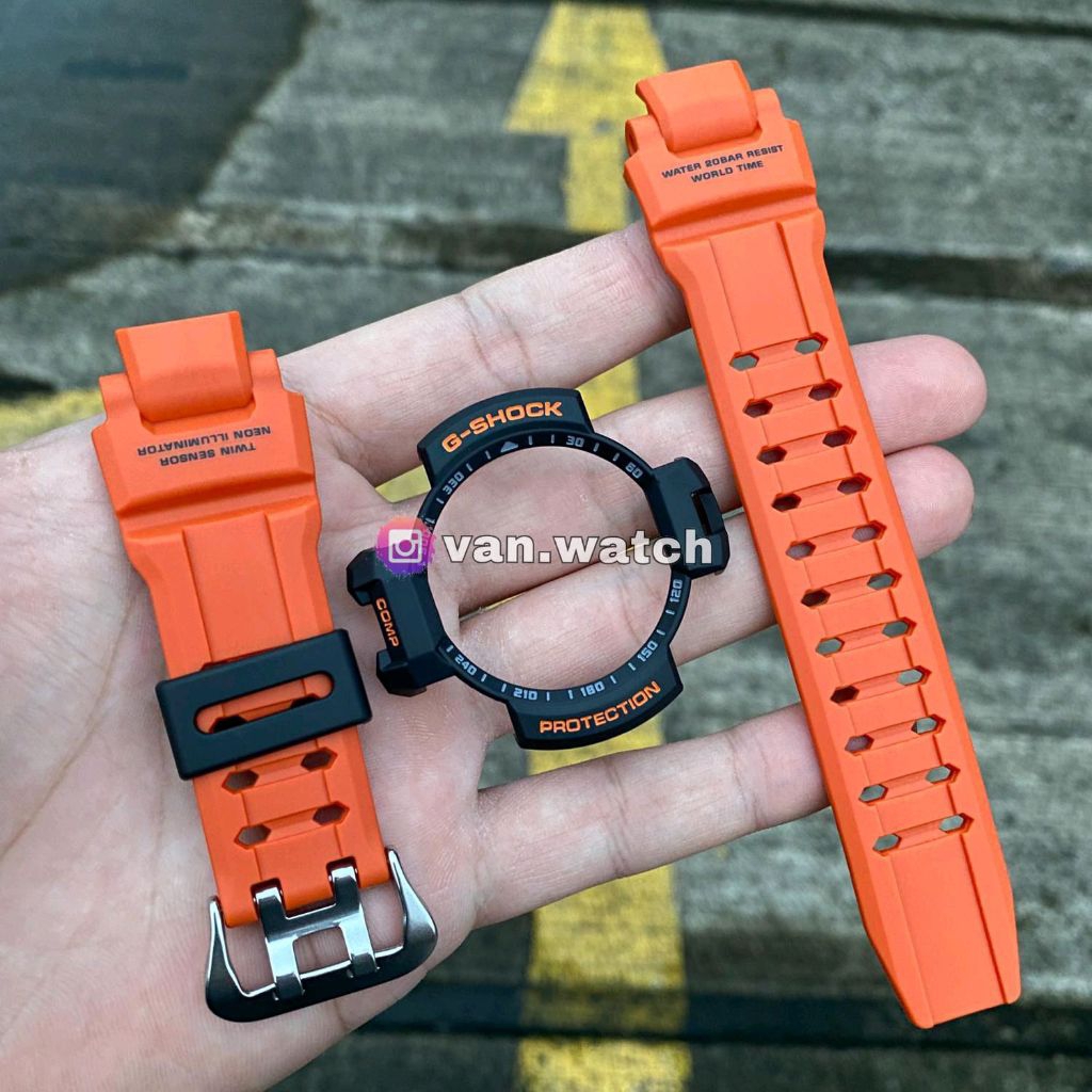 BNB Band Bezel CASIO G-SHOCK GA 1000-4A Fit To GA 1100 ORANGE ORIGINAL Holder Hitam