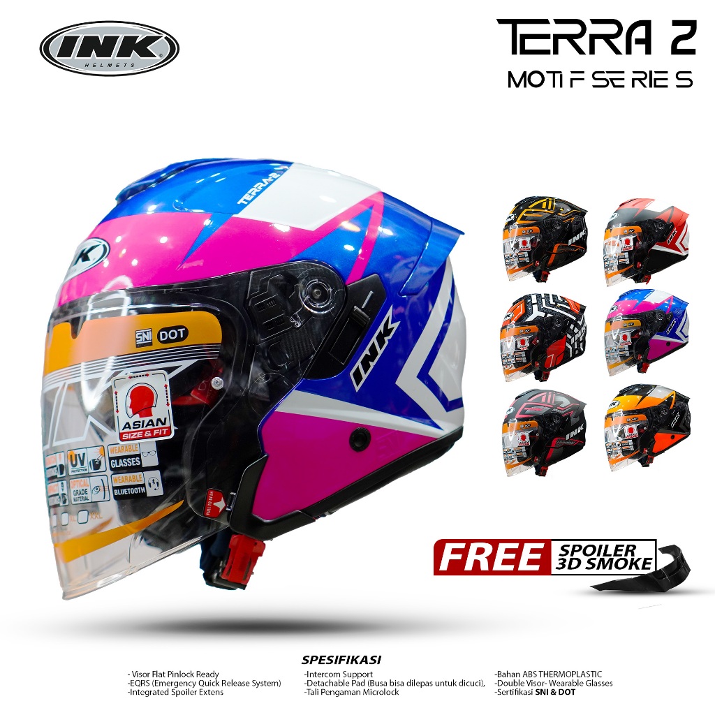 INK TERRA 2 MOTIF DOUBLE VISOR
