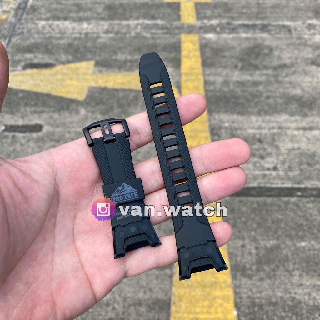 Strap CASIO PROTREK PRG 110 PRG 110-1 HITAM ORIGINAL