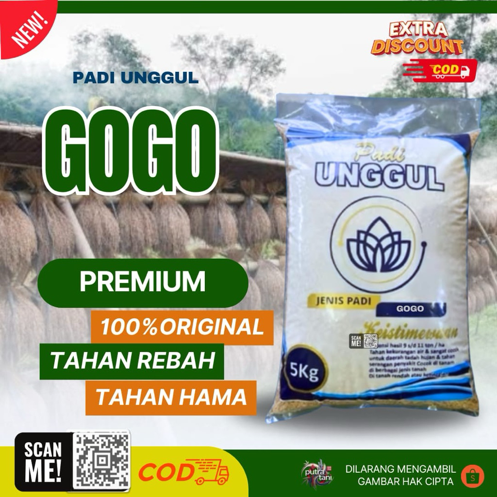 PADI UNGGUL  GOGO LADANG KHUSUS GOGO KEMASAN 5KG