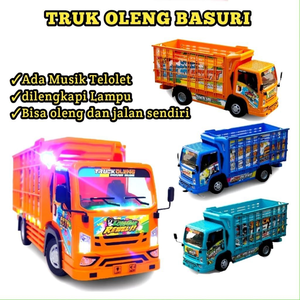 MAINAN ANAK TRUK OLENG BASURI MUSIK TELOLET TRUK CANTER OLENG
