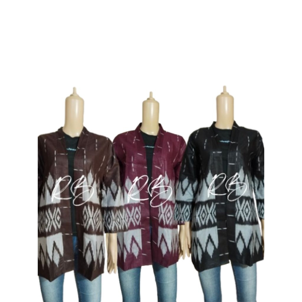 Blazer Batik Atasan Wanita Modern Outer Batik Long Outer Terbaru