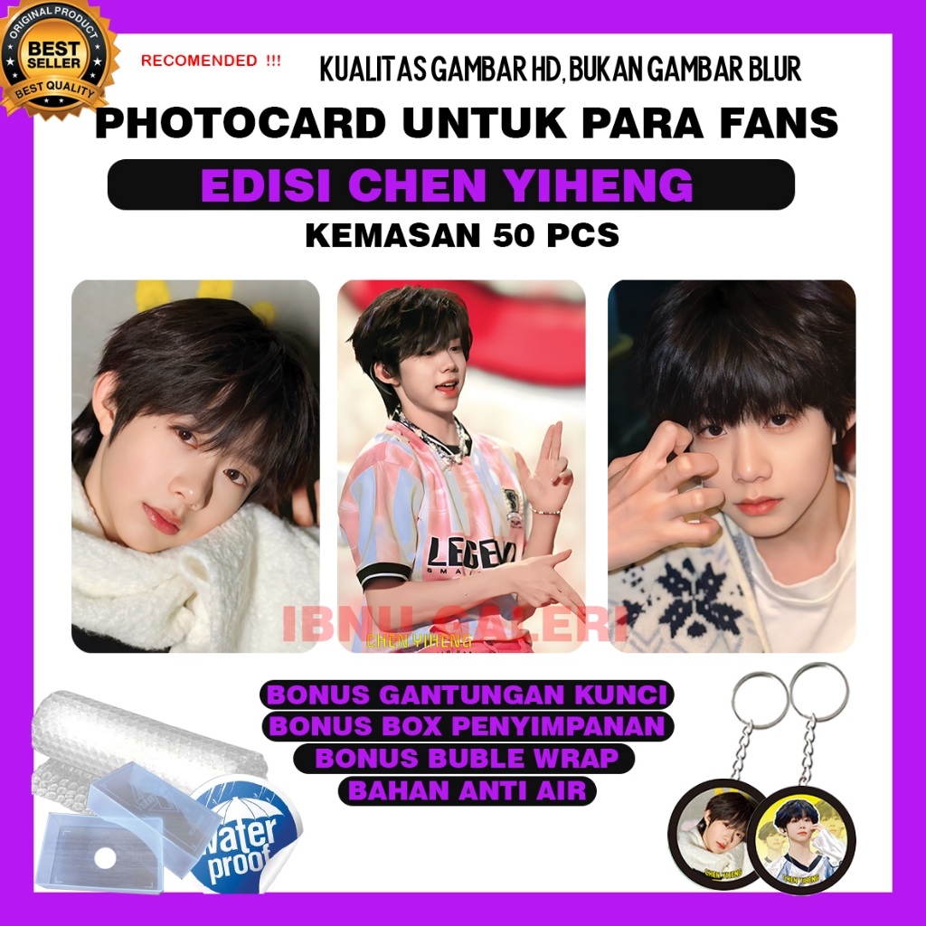 "GRATIS GANTUNGAN KUNCI" PHOTOCARD CHEN YIHENG TF FAMILY GEN4 50 pcs BISA COD, marchendise, IBNU