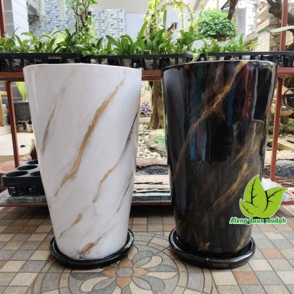 pot keramik motif diameter 30cm Tinggi 60cm