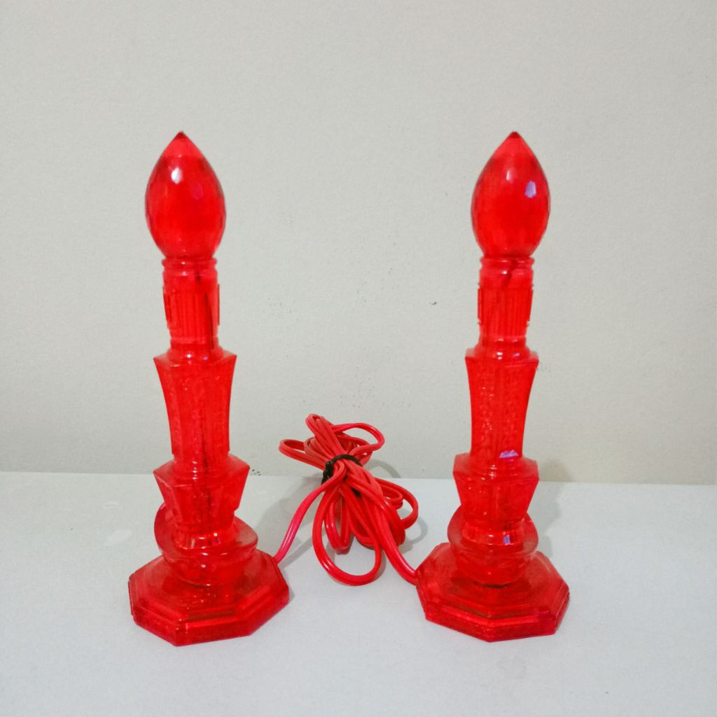 Lampu Altar Sembahyang Lampu Sembahyang Tinggi 21cm Lampu Merah Sembahyang Lampu LED Sembahyang Lamp