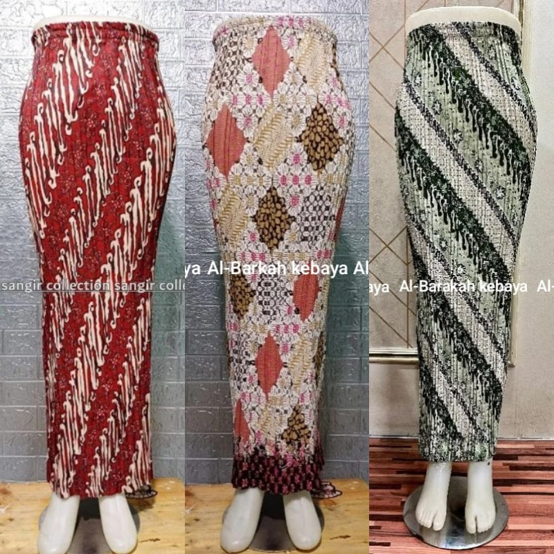 Rok Plisket Batik Panjang / Rok Batik / Rok Kebaya / Rok Wisuda / Bawahan Kebaya / Bawahan Batik
