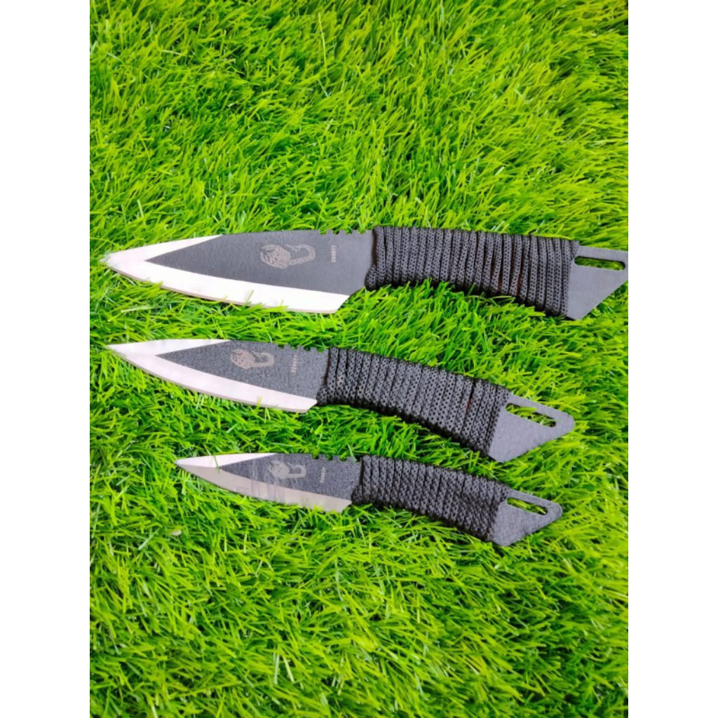 pisau survival camping / pisau latihan lempar lapangan