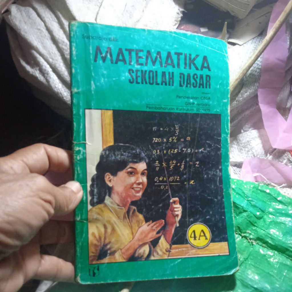 buku Matematika Sekolah Dasar 4A, pendekatan cbsa, buku original jadul
