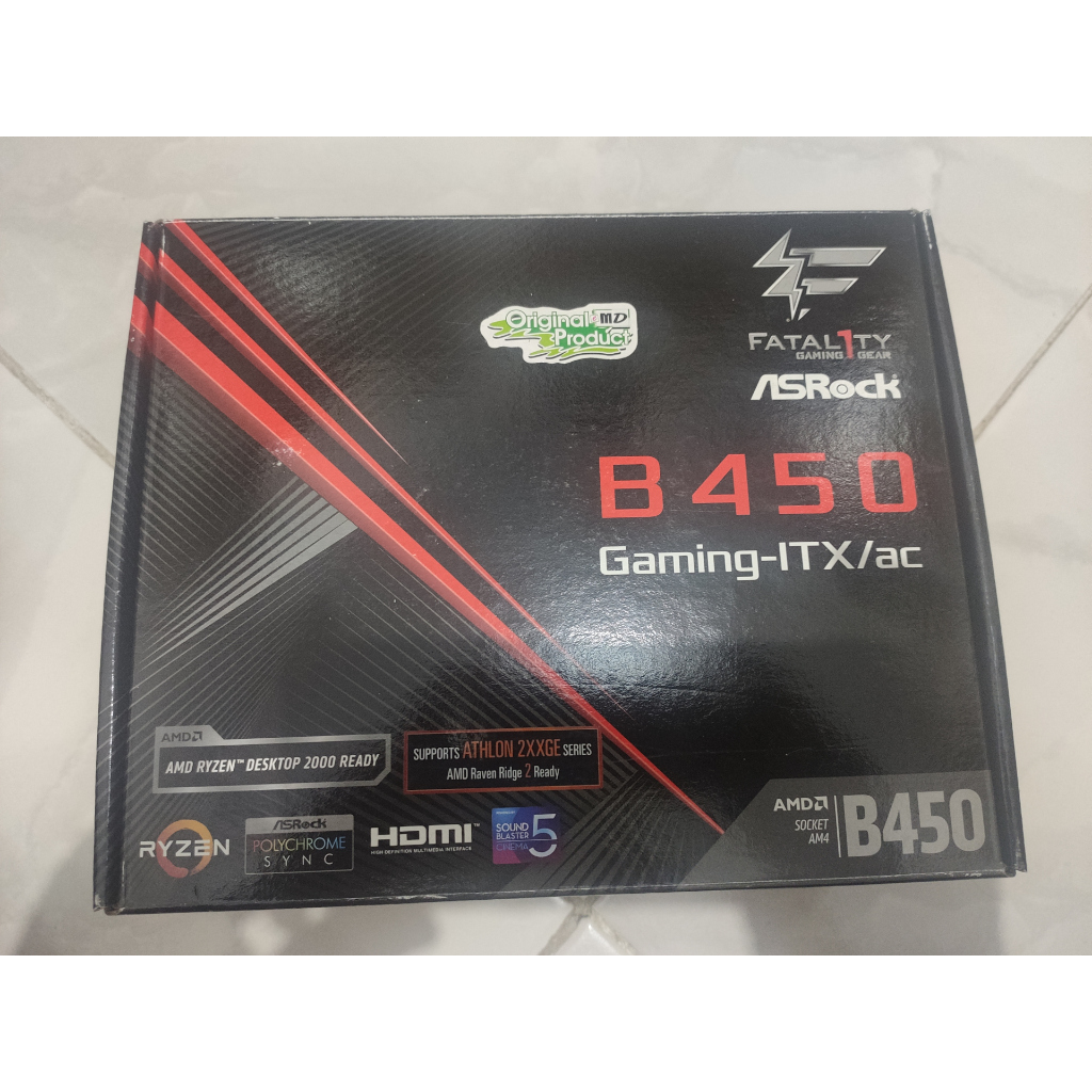 Asrock Fatal1ty B450 AM4 Gaming-ITX/ac 2nd bekas second pre loved fullset