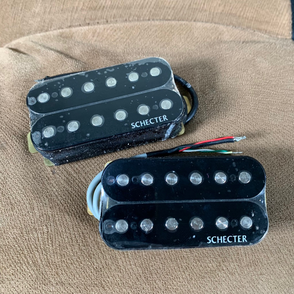 pickup schecter diamond series humbucker original 5 kabel