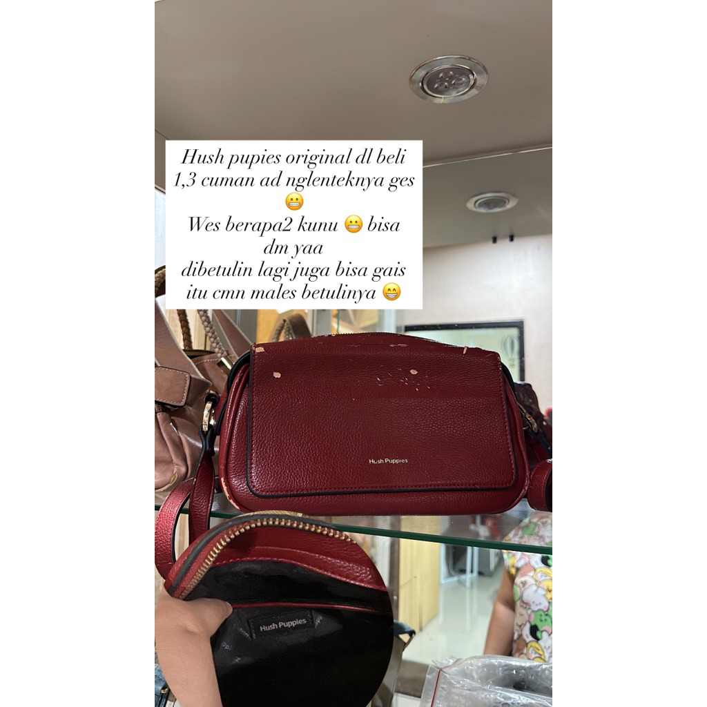 preloved tas hush pupies ori