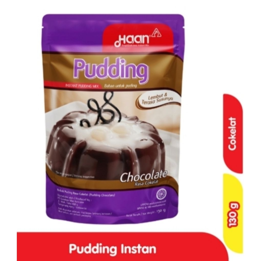 Haan Pudding Chocolate 145gr Haan Pudding coklat 145g Haan Pudding Mix Pouch Chocolate 145gr