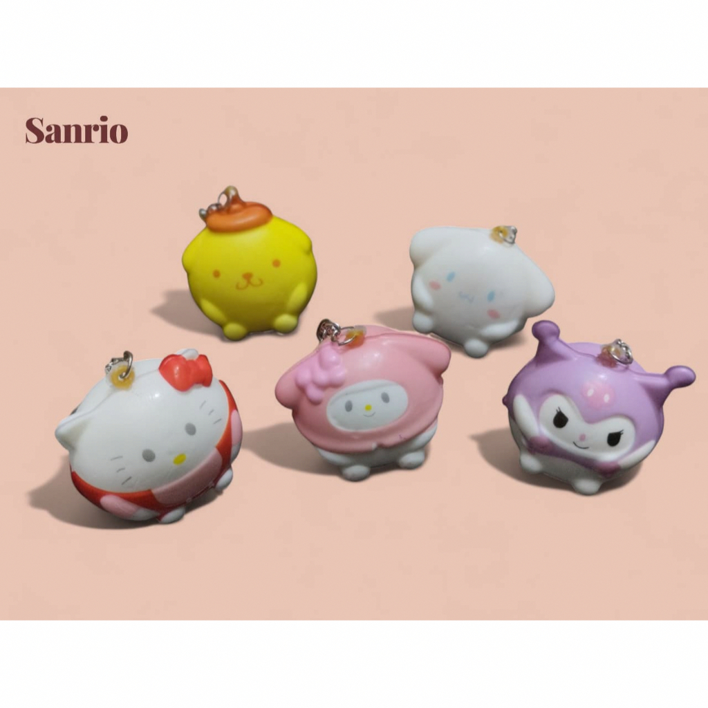 Grosir Gantungan Kunci Sanrio & BT21 Ball/Gantungan Kunci Mini Karakter Sanrio, BT21 Lucu