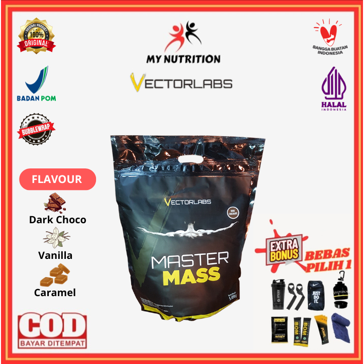 Vectorlabs Master Mass Gainer 12 lbs Mastermass Susu Bubuk Suplemen Fitness Gym Penambah Massa Otot 