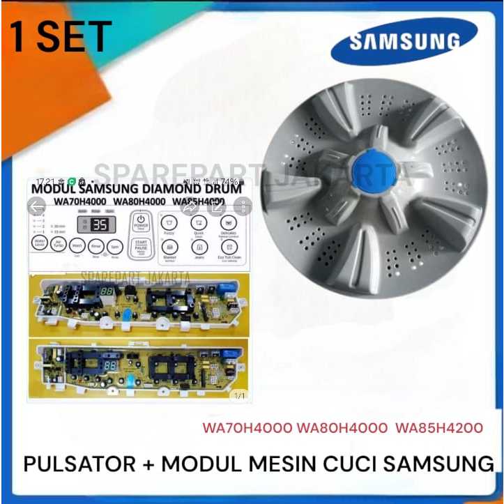 PAKET 1 SET Pulsator + modul mesin cuci samsung WA70V3 WA70V4 WA65V3 WA80V3 WA80V4 WA80V7