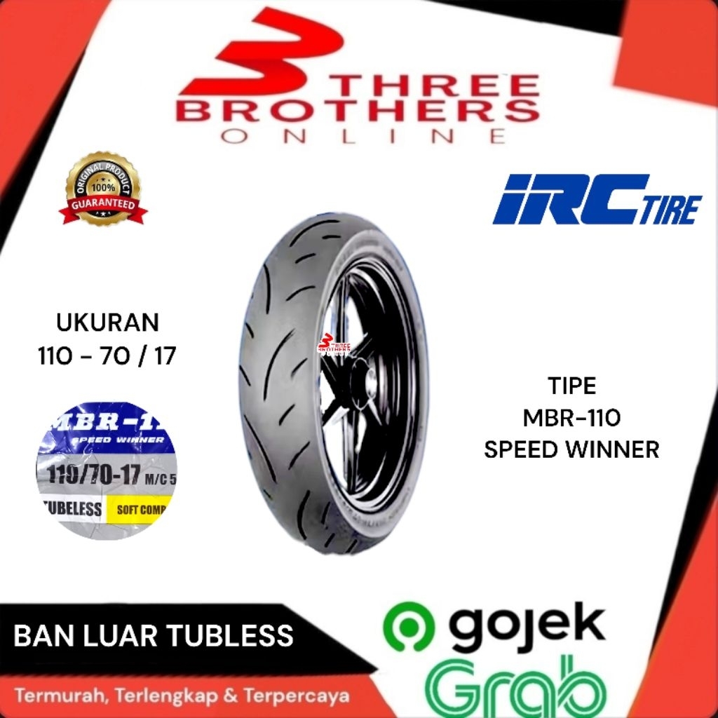 Ban luar race 110/70 ring 17 soft compound mbr110 irc