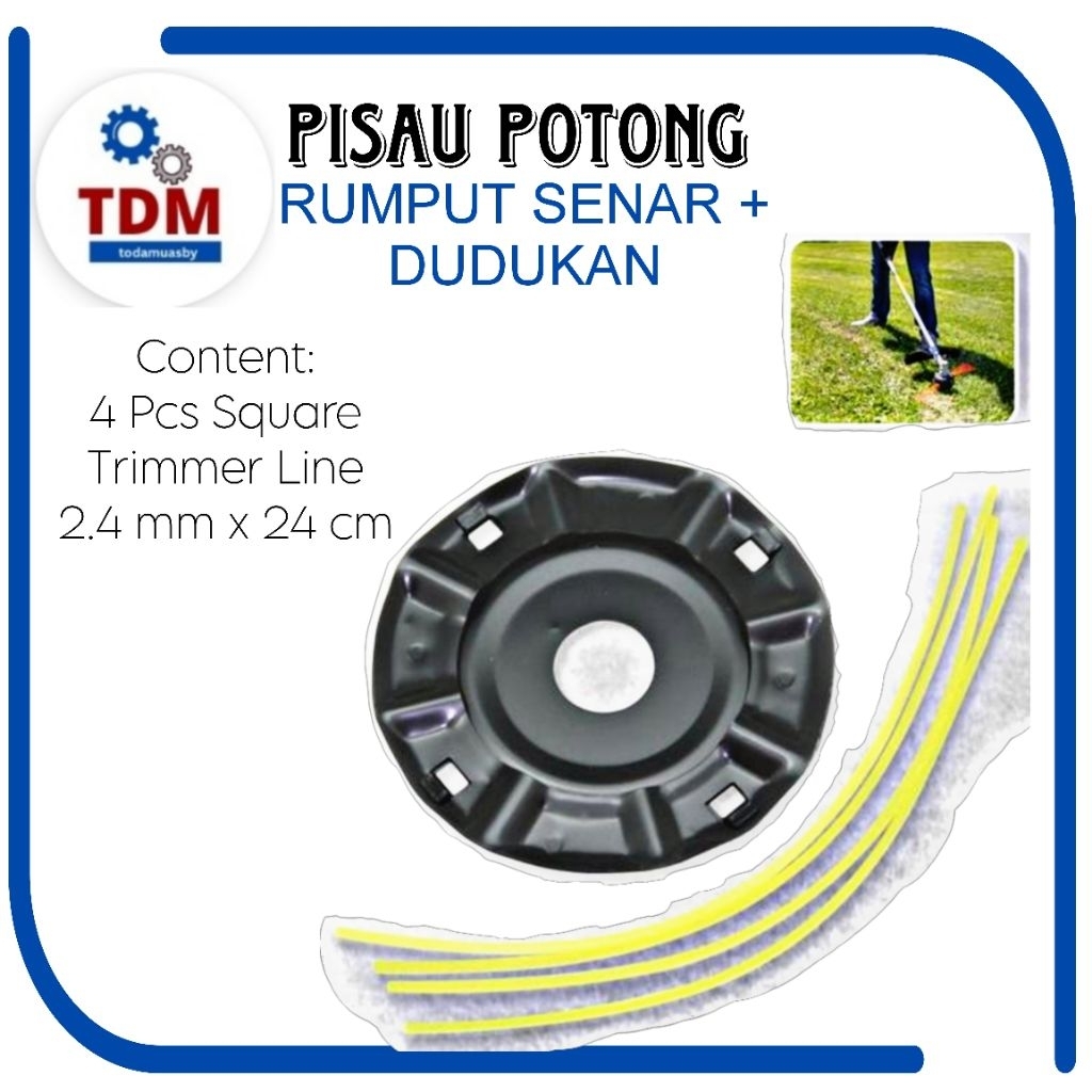 TRIMMER LINE + DUDUKAN POTONG RUMPUT