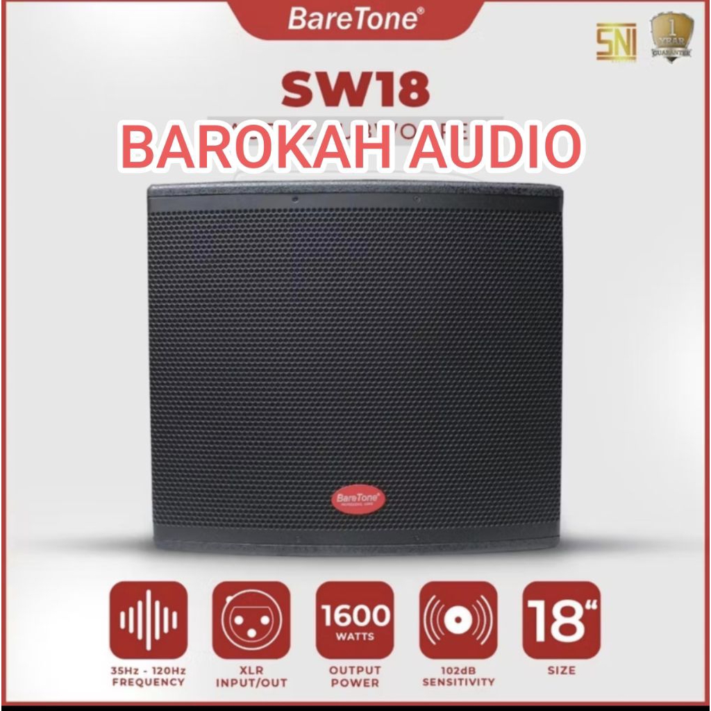 speaker subwoofer aktif Baretone 18 inc