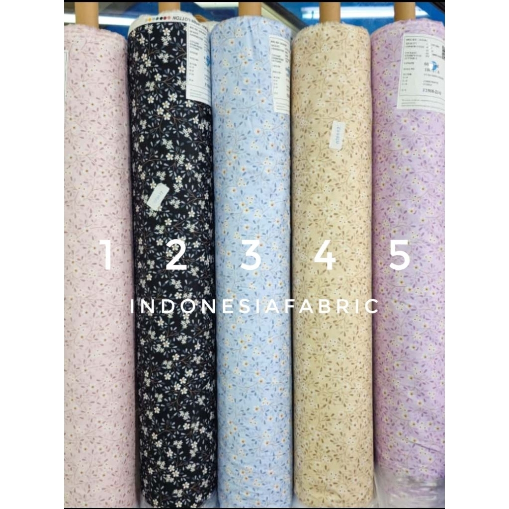 Kain Katun Jepang motif KJ474 tokai senko japan cotton ori bahan gamis tunik mukena daster piyama ke