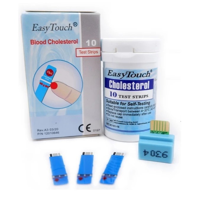 Easy Touch / Blood Cholesterol / 10 Strip / Easy Touch Test Kolesterol / Tes Kolesterol-GCU