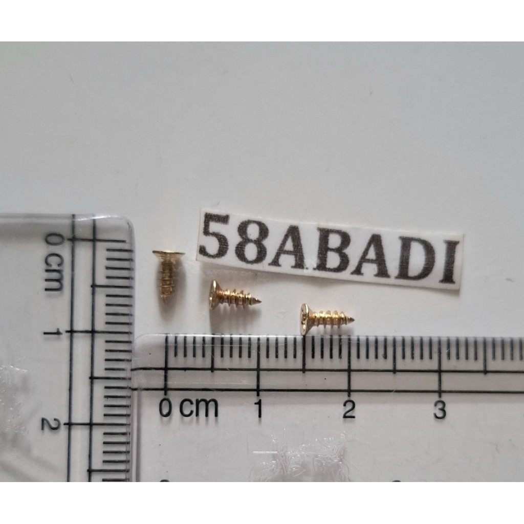 100 PCS BAUT GOLD 5 MM SEKRUP KUNING MINI KECIL BINGKAI PAPAN MDF CERMIN PAJANGAN