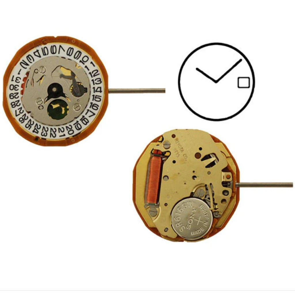Mesin Jam Tangan Miyota 9T15 9T 15 2 Jarum Tanggal