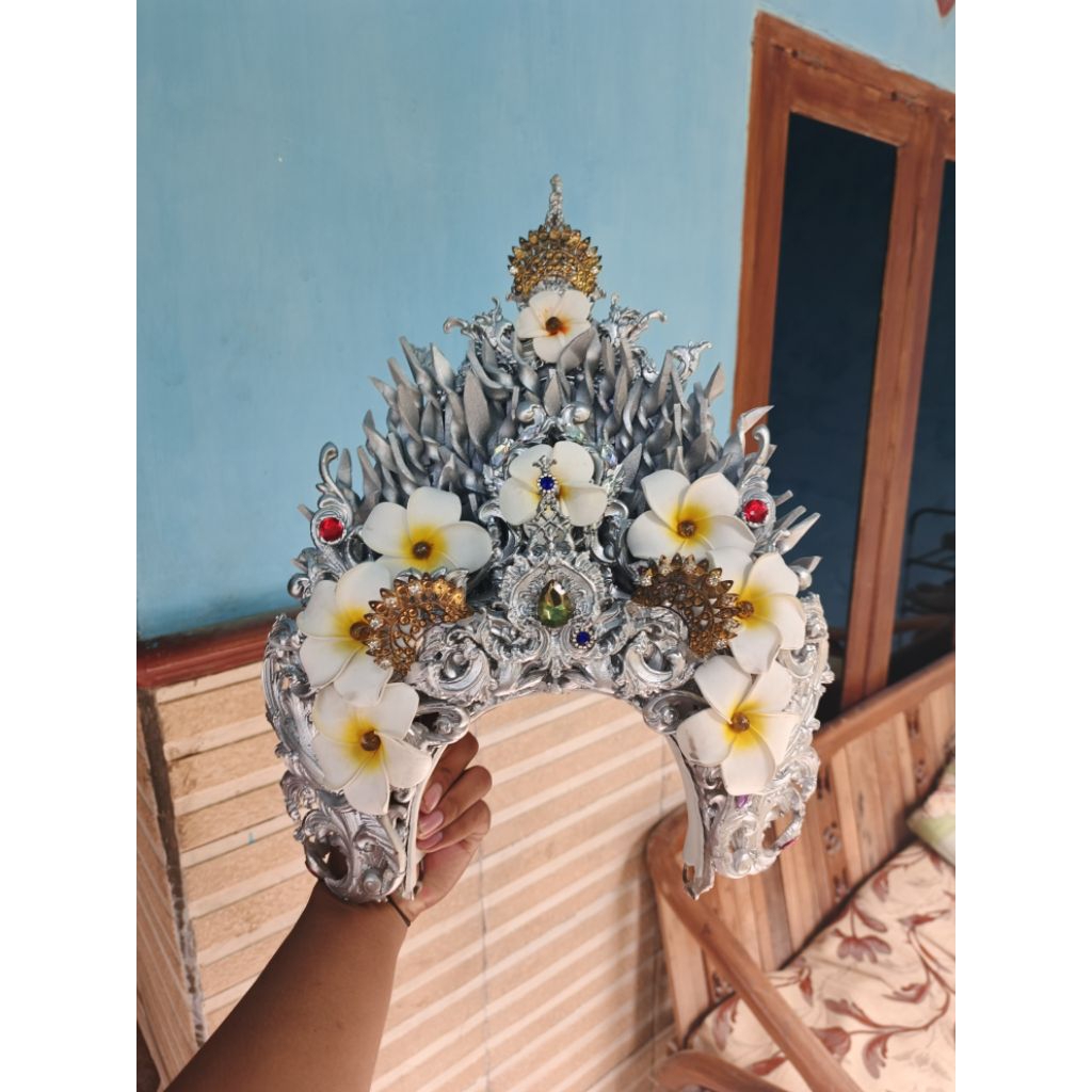 mahkota karnaval bali silver dewasa