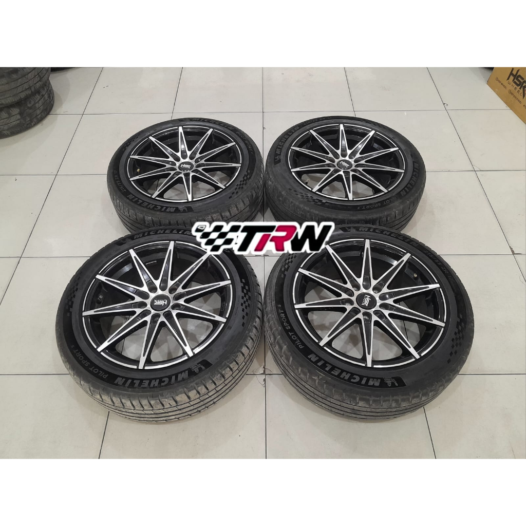 Velg Mobil Seken Racing KCCX HSR R17 Aluminium Alloy Bekas Ban Michelin 215 55 R17