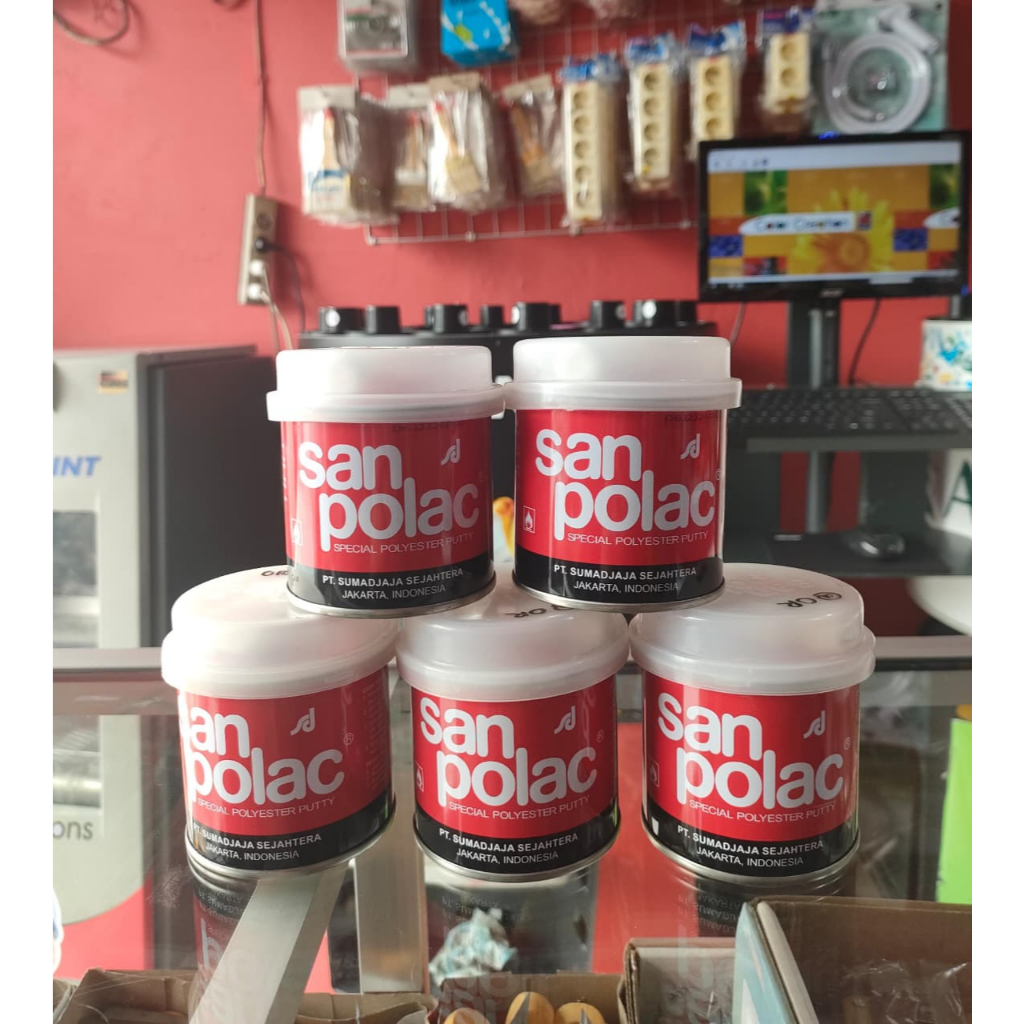 Dempul Sanpolac + Hardener Mobil 1/4 Kg