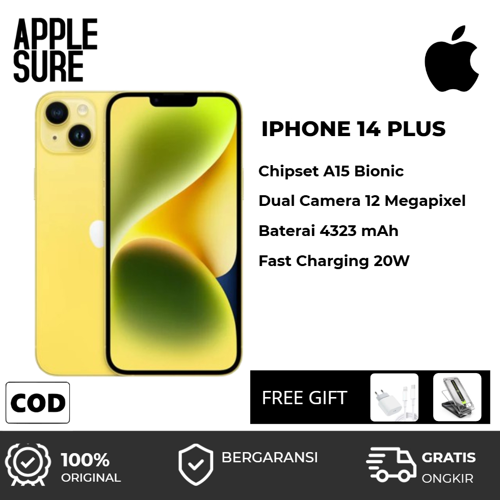 Apple iPhone 14 PLUS 128GB 256GB FULLSET SECOND HAND INTERNASIONAL ORI BERGARANSI