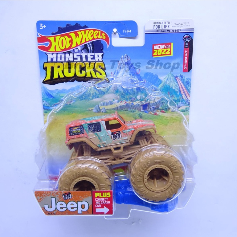 Hot Wheels Monster Trucks 18 Jeep Wrangler Orange 099