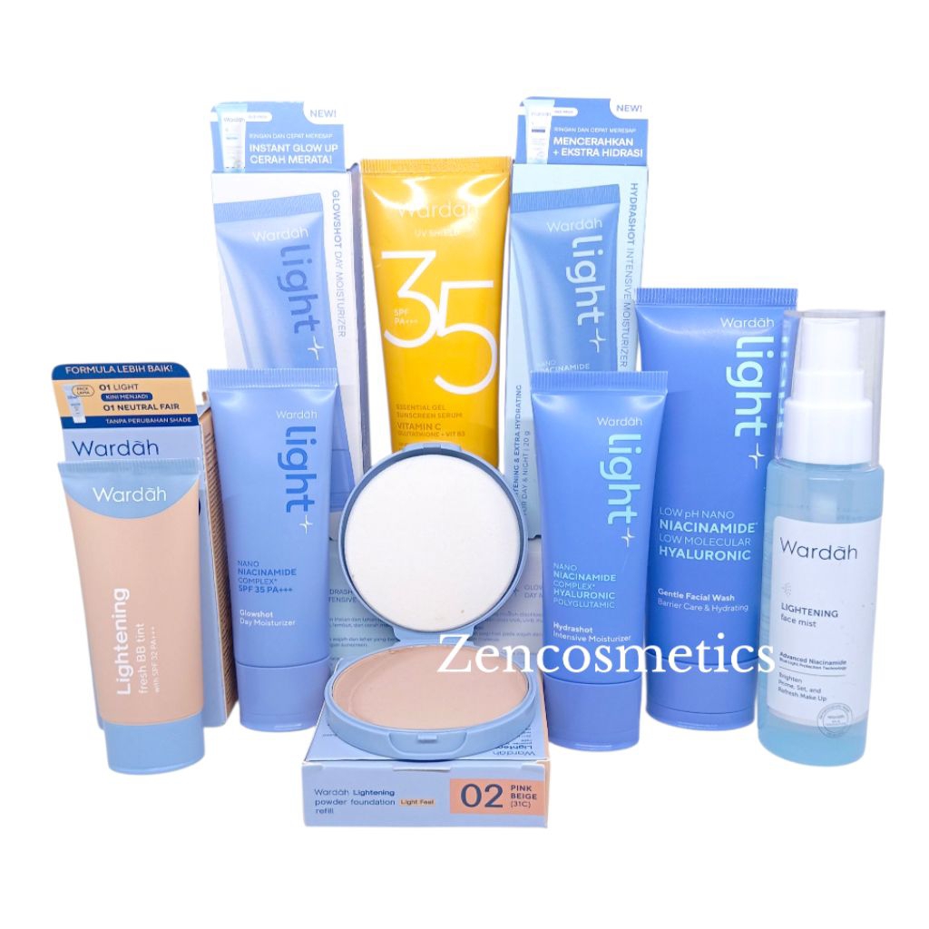 Wardah Paket Skincare Light+ Series Komplit/  Skincare Wardah Original