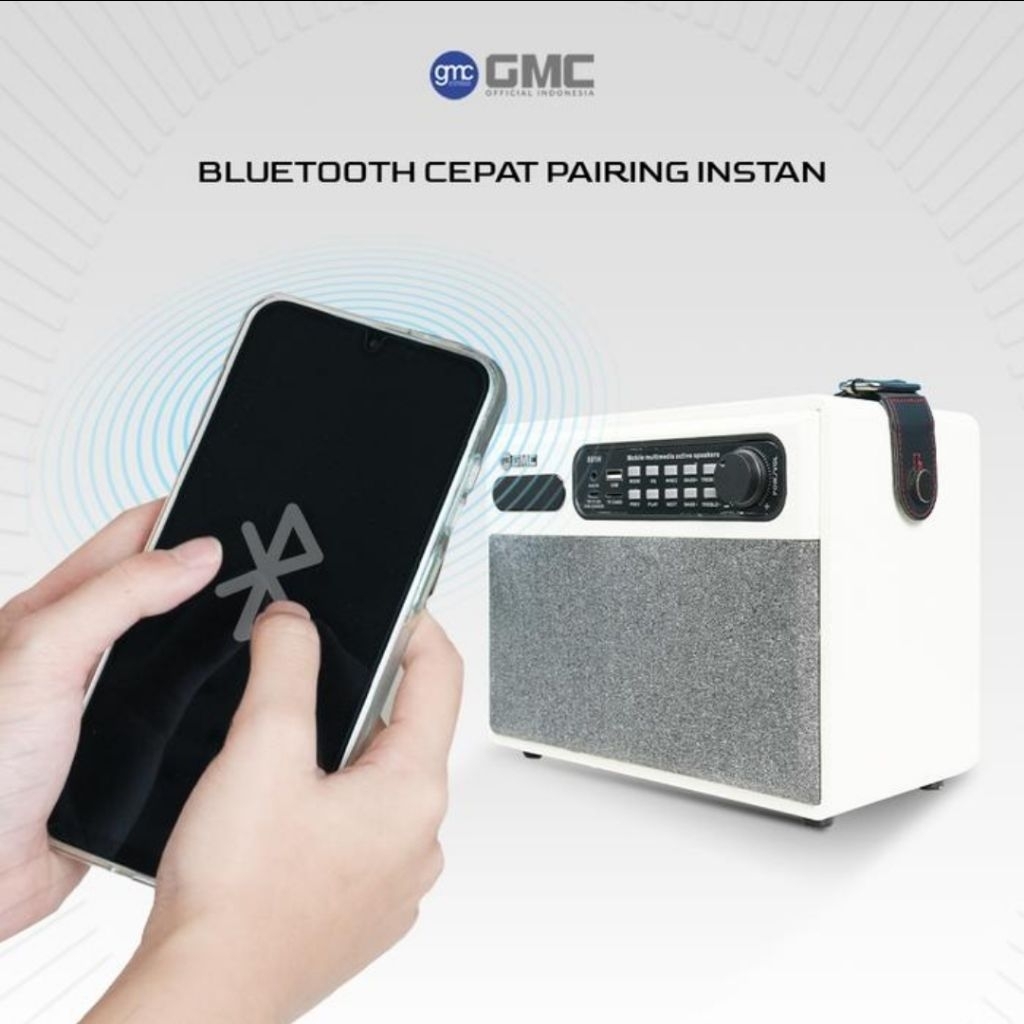 Speaker Portable GMC 881H Bluetooth 4 Inci dengan Mikrofon Nirkabel