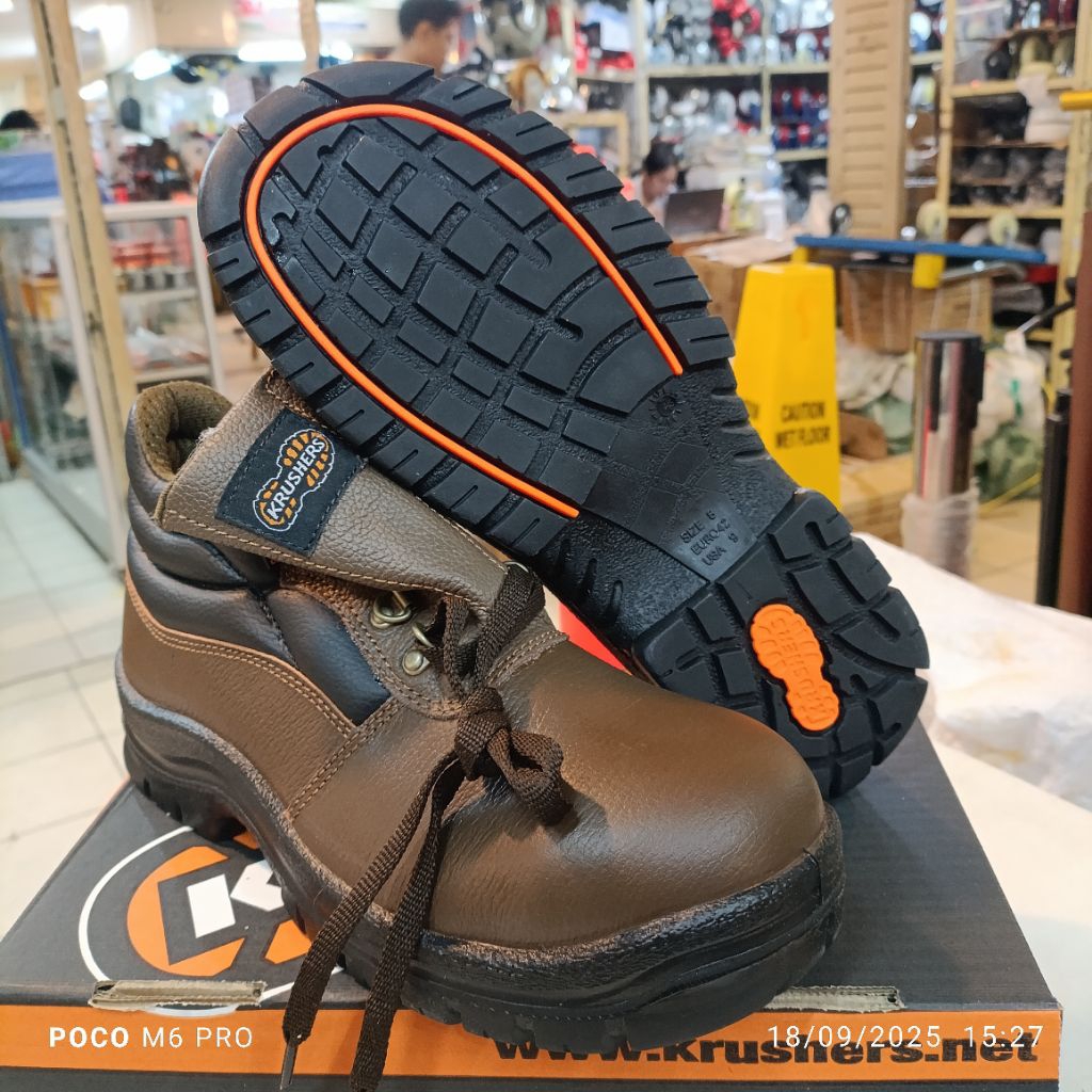 Sepatu Safety Krushers Florida Brown / Safety Shoes Krushers Original
