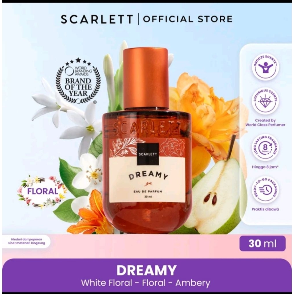 Scarlett Whitening Eau De Parfum Dreamy 30ml. ORI 1OO% dengan Box Bersegel